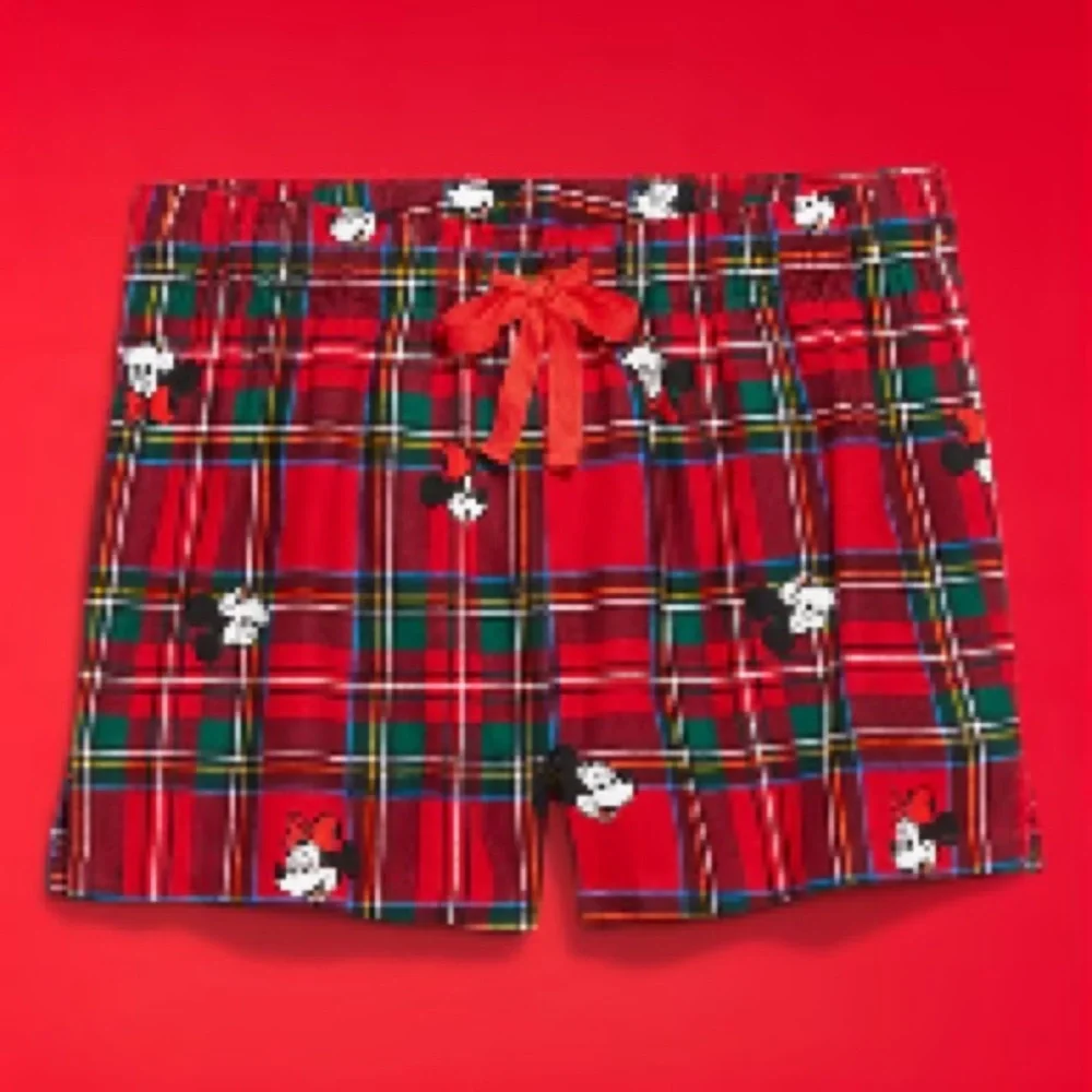 Old Navy x Disney Mickey & Friends Red Flannel Boxer Shorts - Picture 4 of 7